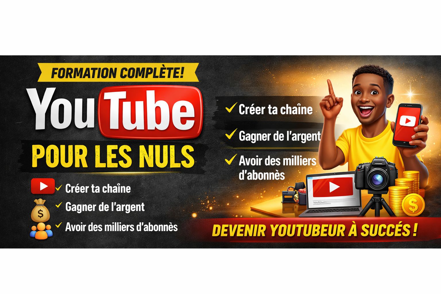 YouTube simplifié : formation complète pour débutants, claire, pratique et efficace pour réussir
