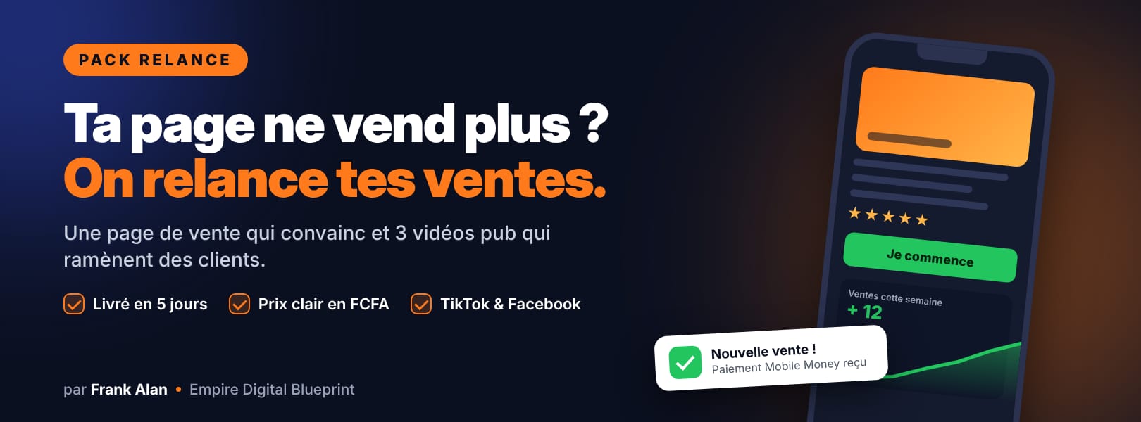 Ta page ne vend plus ? On relance tes ventes. »