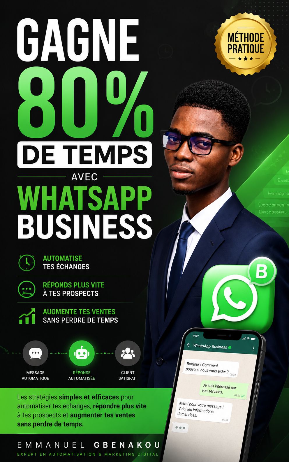 Gagne 80% de temps avec WhatsApp Business