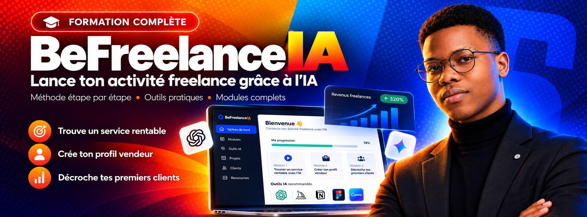 BeFreelance IA – Maîtrise l’IA et gagne de l’argent grâce au freelancing, même en débutant !