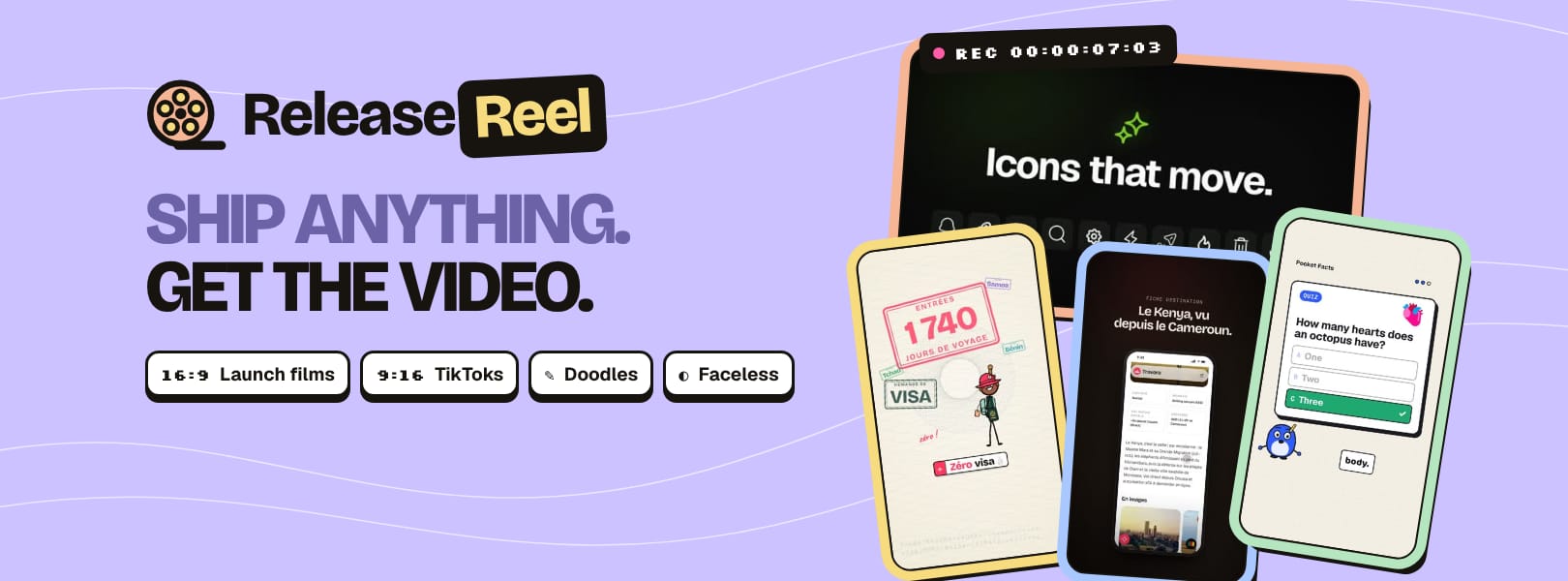 ReleaseReel — Video Skills Pack for Claude Code