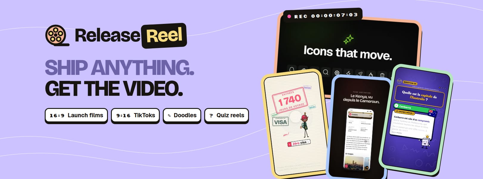 ReleaseReel — Video Skills Pack for Claude Code