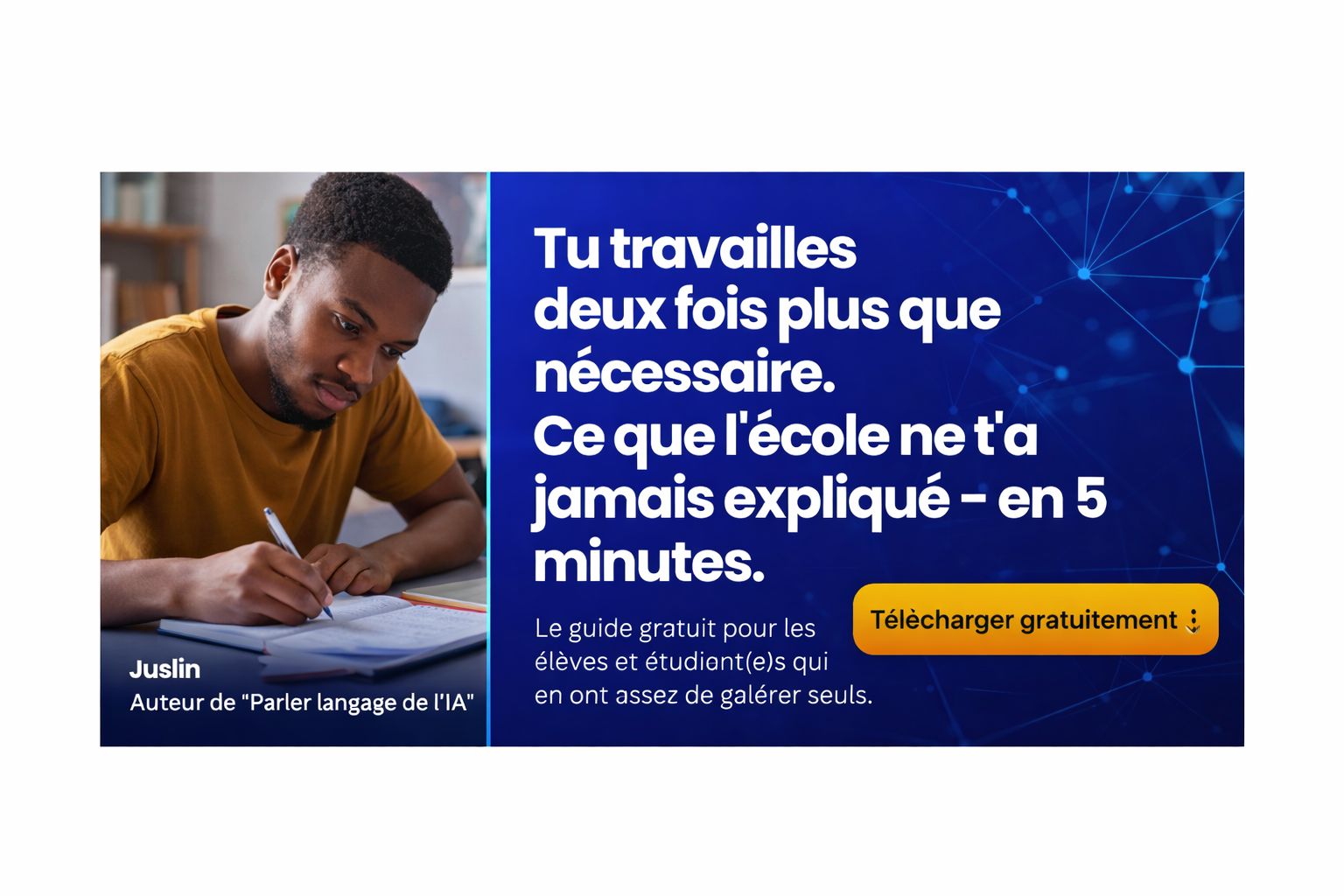 Tu travailles deux fois plus que nécessaire. Ce que l'école ne t'a jamais expliqué — en 5 minutes.