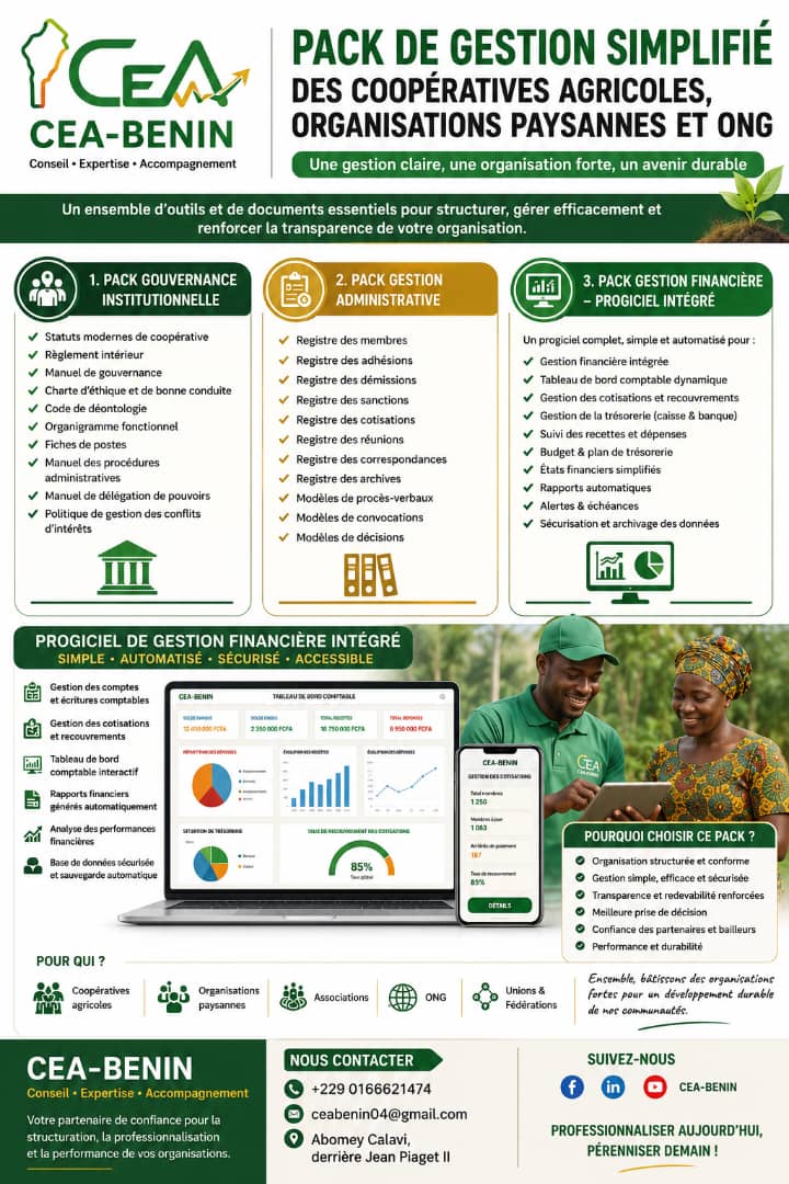 PACK GESTION DES ORGANISATIONS SIMPLIFIÉE