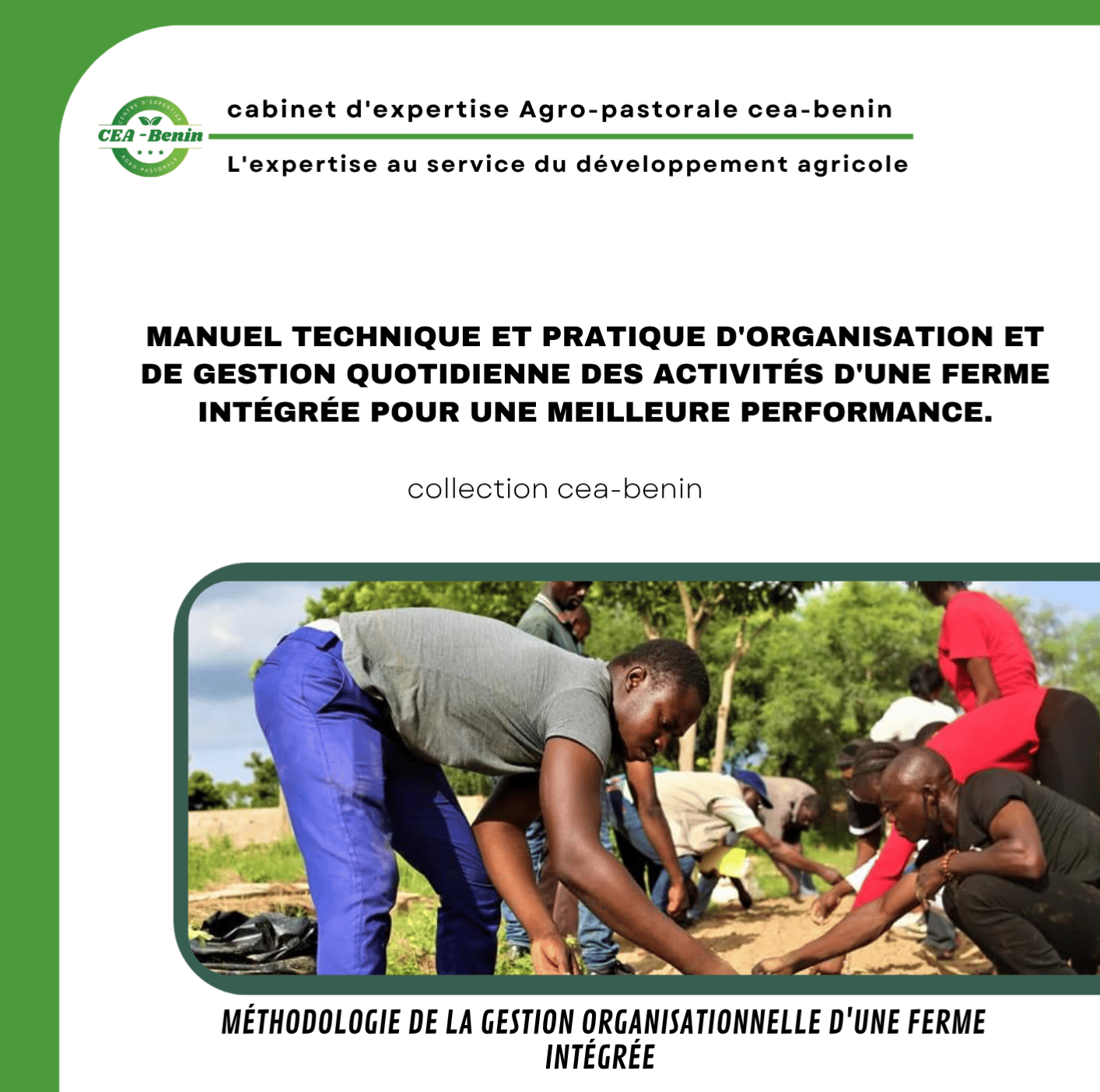 MANUEL TECHNIQUE DE GESTION DES ACTIVITÉS QUOTIDIENNES D'UNE FERME INTÉGRÉE