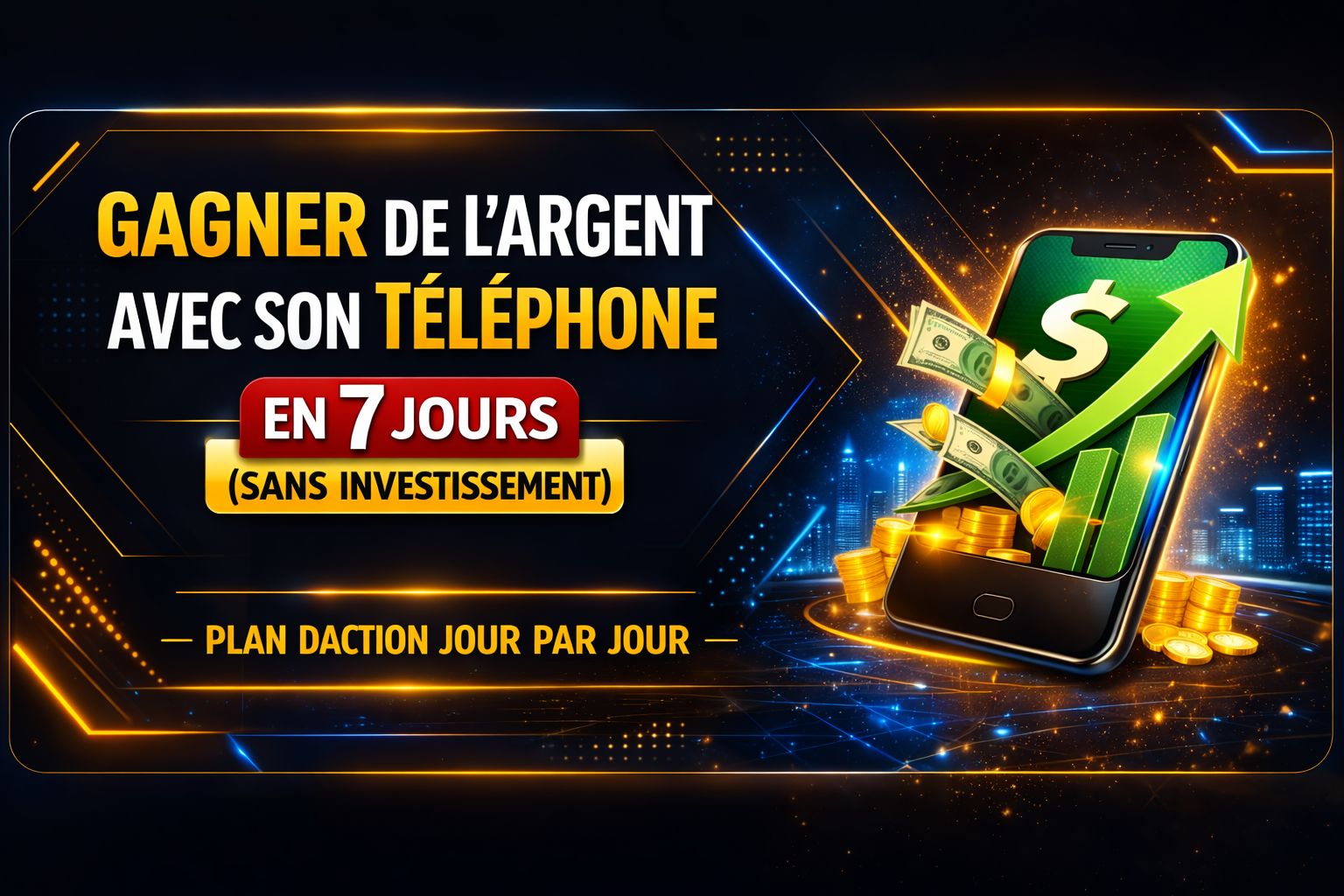 Gagner de l'argent avec son téléphone en 7 jours sans investissement