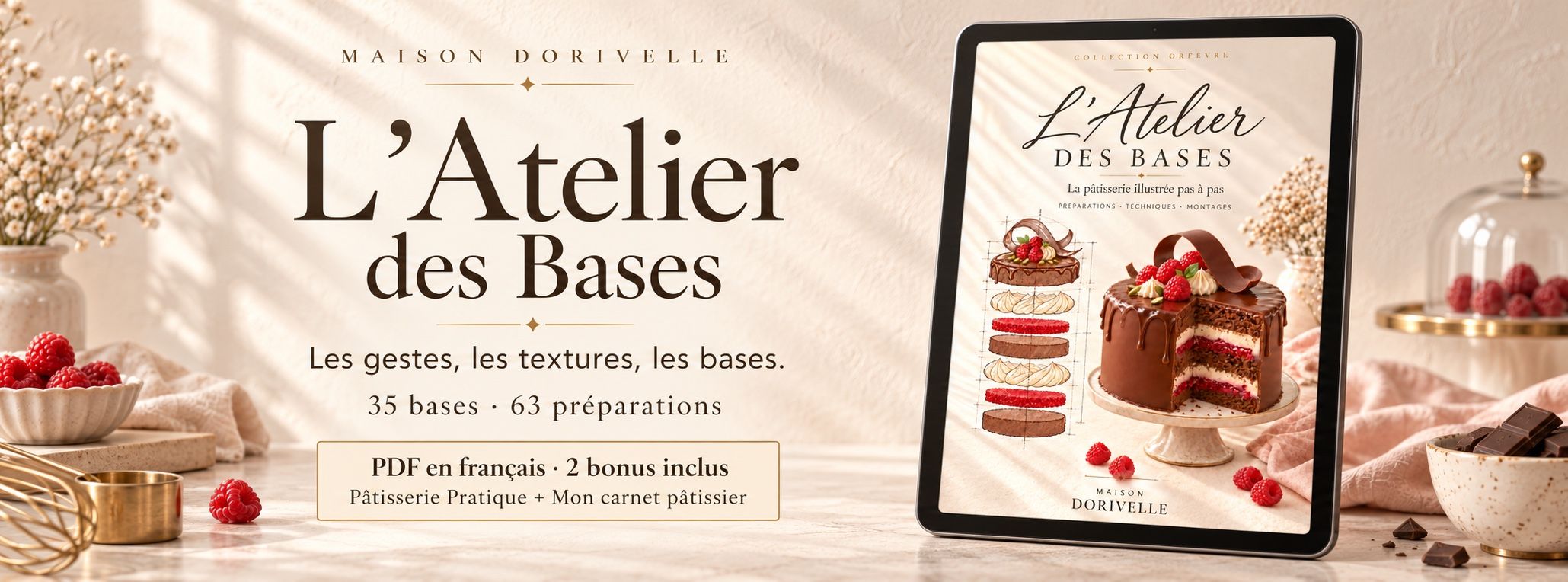 L’Atelier des Bases — La pâtisserie illustrée pas à pas