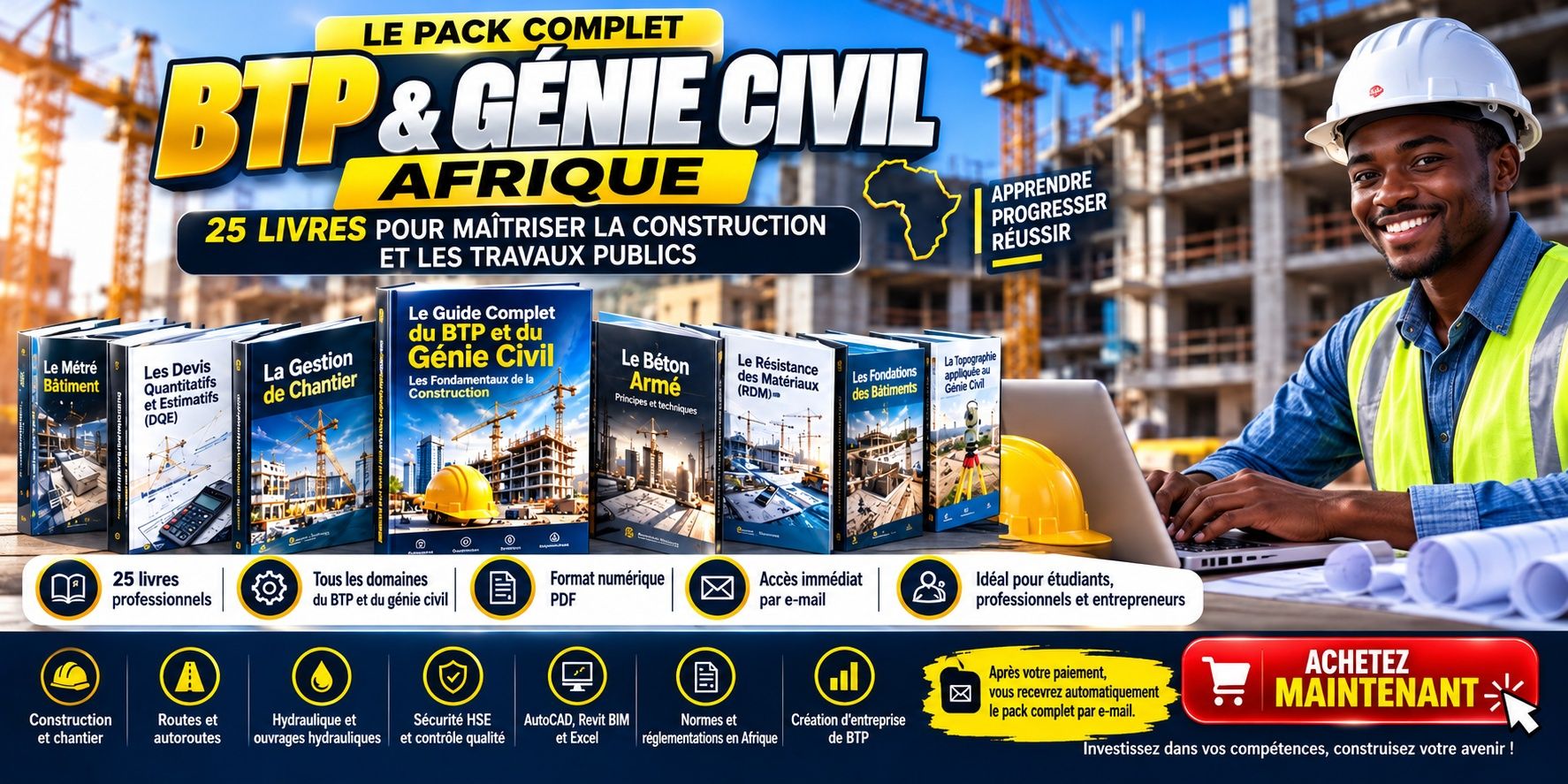 PACK PRO BTP & GÉNIE CIVIL 25 LIVRES ESSENTIELS**