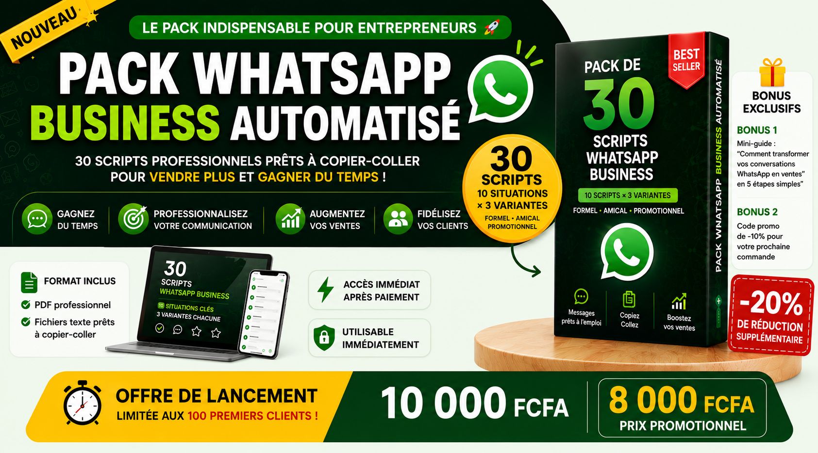 Pack WhatsApp Business Automatisé