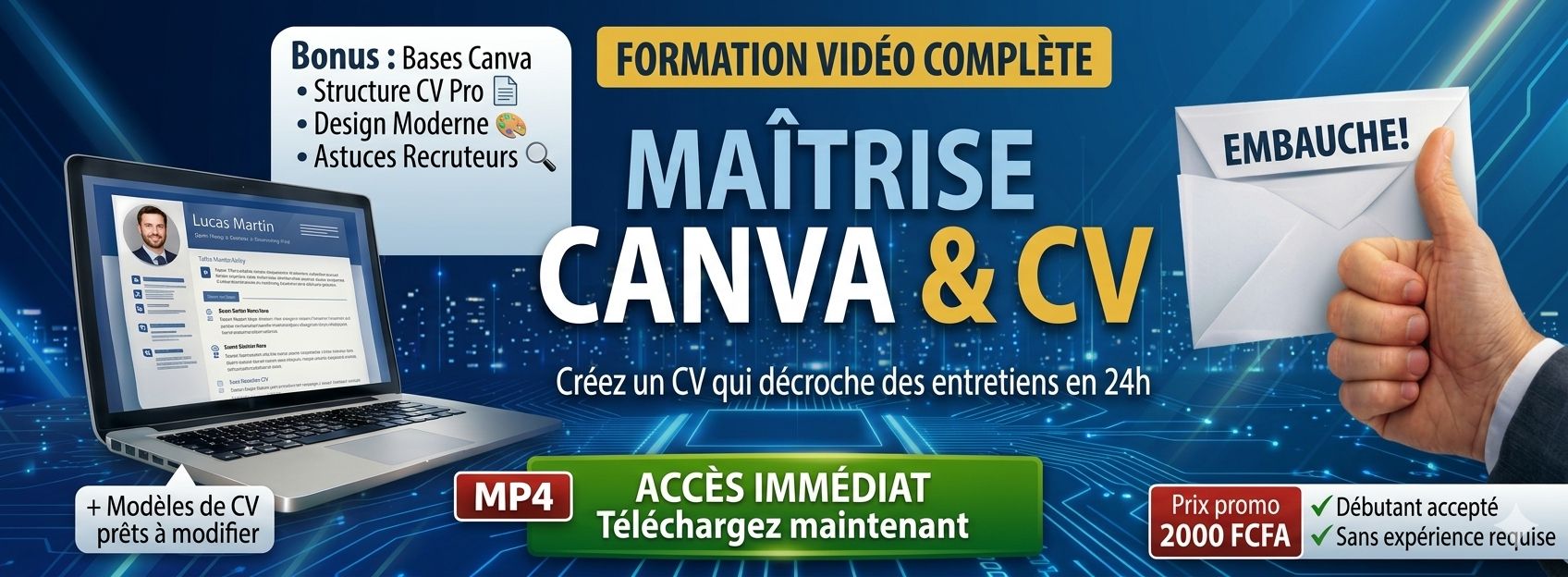 Formation Vidéo : Maîtrise Canva & CV Professionnel