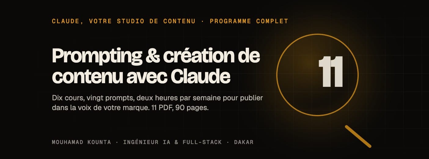 Claude, votre studio de contenu — Programme complet