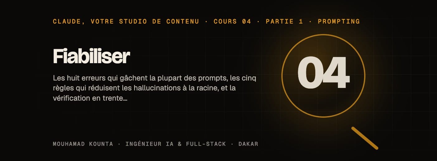 Cours 04 · Fiabiliser