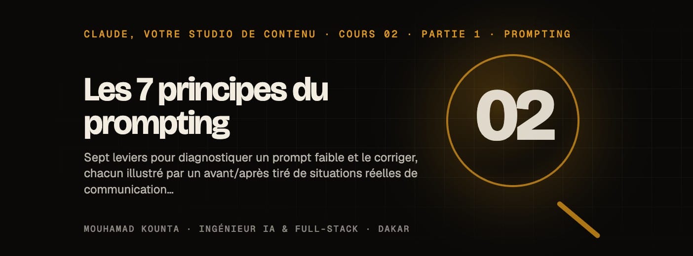 Cours 02 · Les 7 principes du prompting