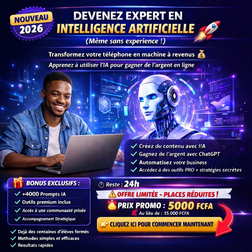 🔥 FORMATION : MAÎTRISER L’INTELLIGENCE ARTIFICIELLE (GUIDE COMPLET 2026)