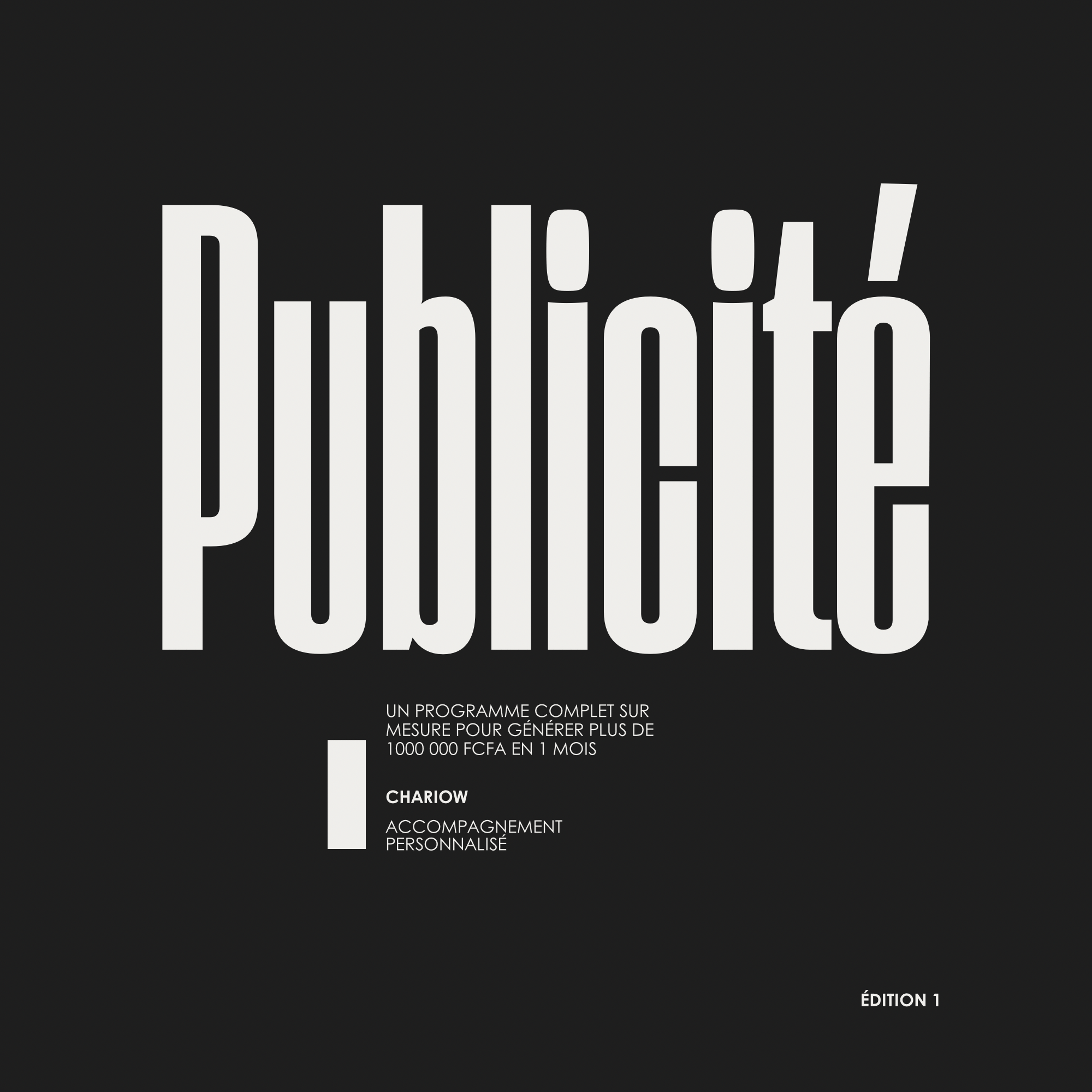 1- PUBLICITÉ