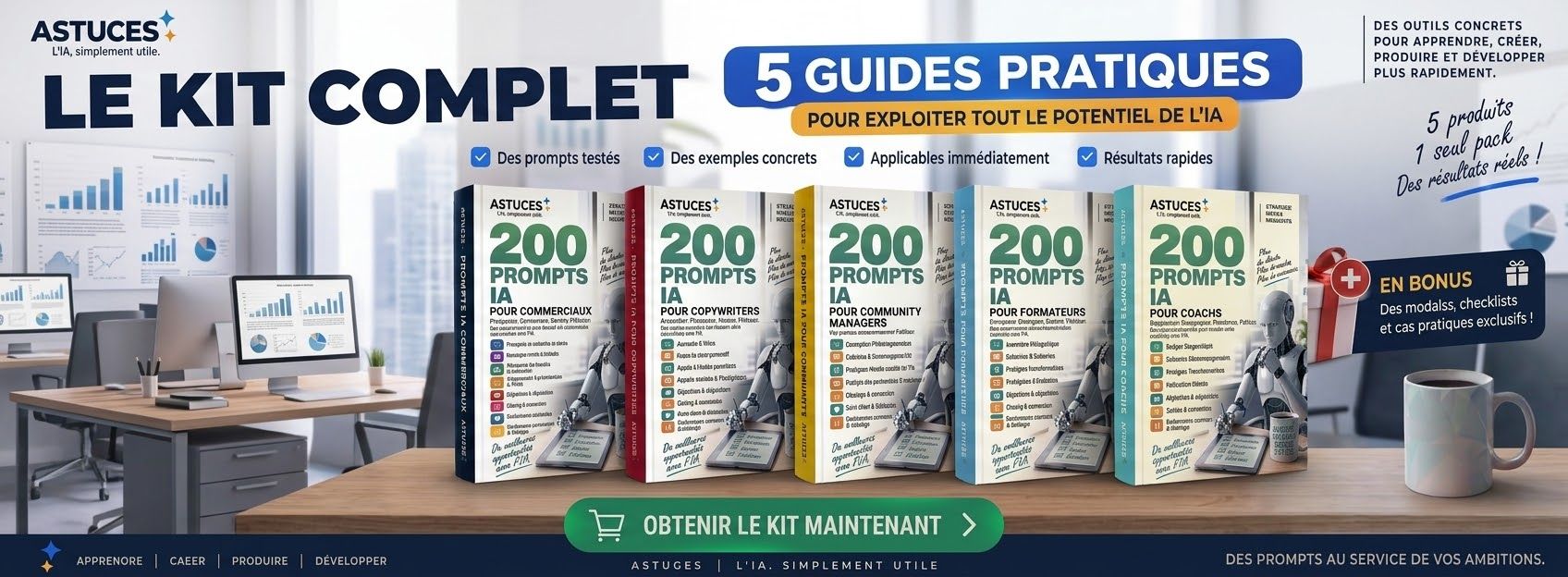 KIT COMPLET : 1000 PROMPTS IA POUR BOOSTER VOTRE BUSINESS (KIT 1)