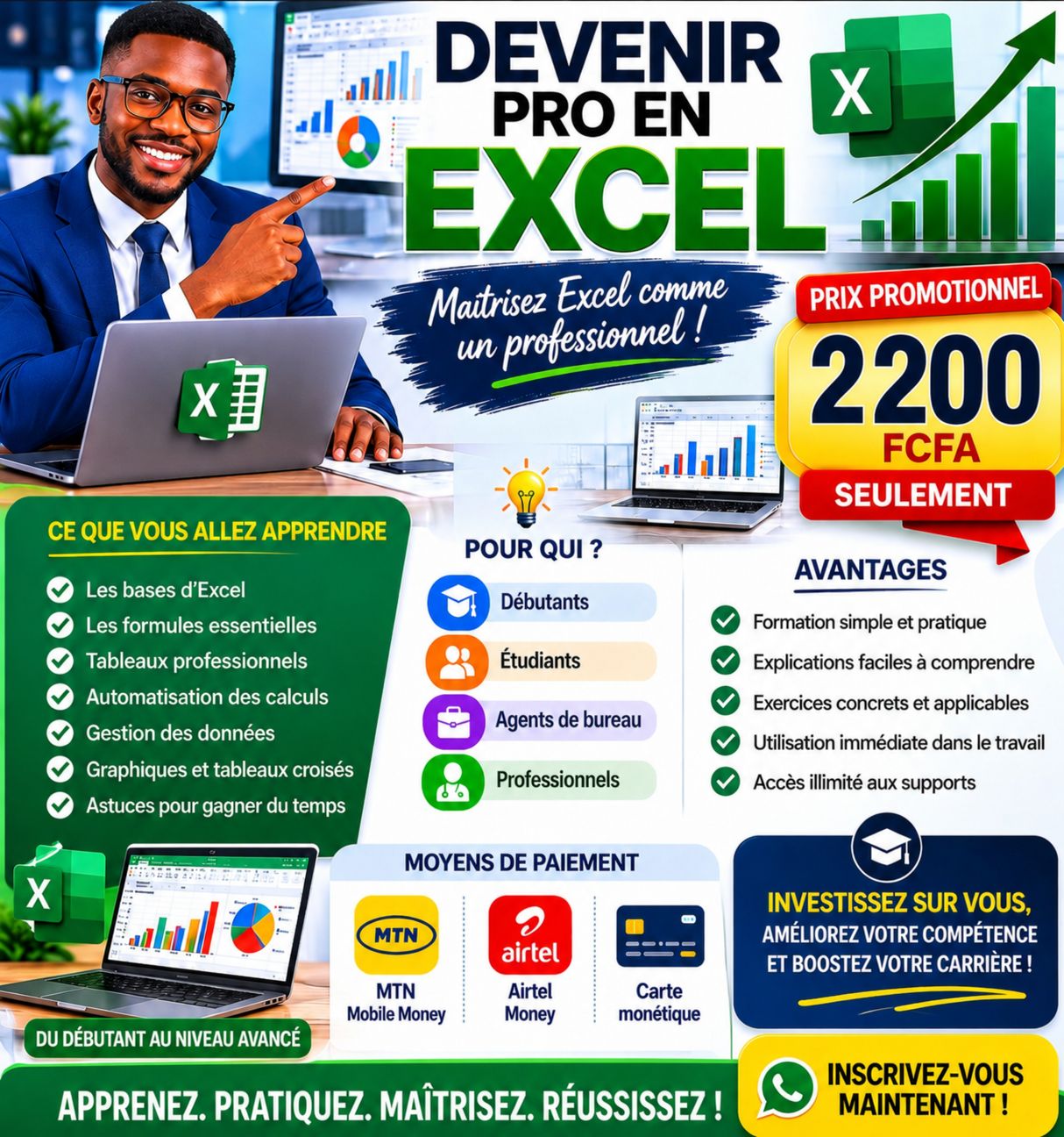 Devenir expert Excel pour décrocher un emploi de bureau