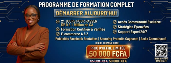 21 JOURS POUR PASSER DE 0 à 1 Million de CA avec l'Ecommerce - Rejoint le programme complet