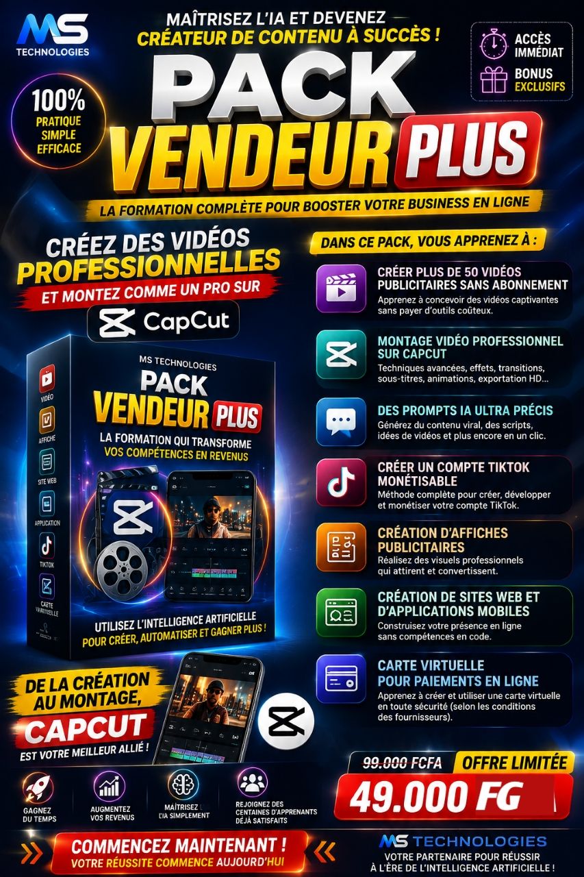 PACK VENDEUR +