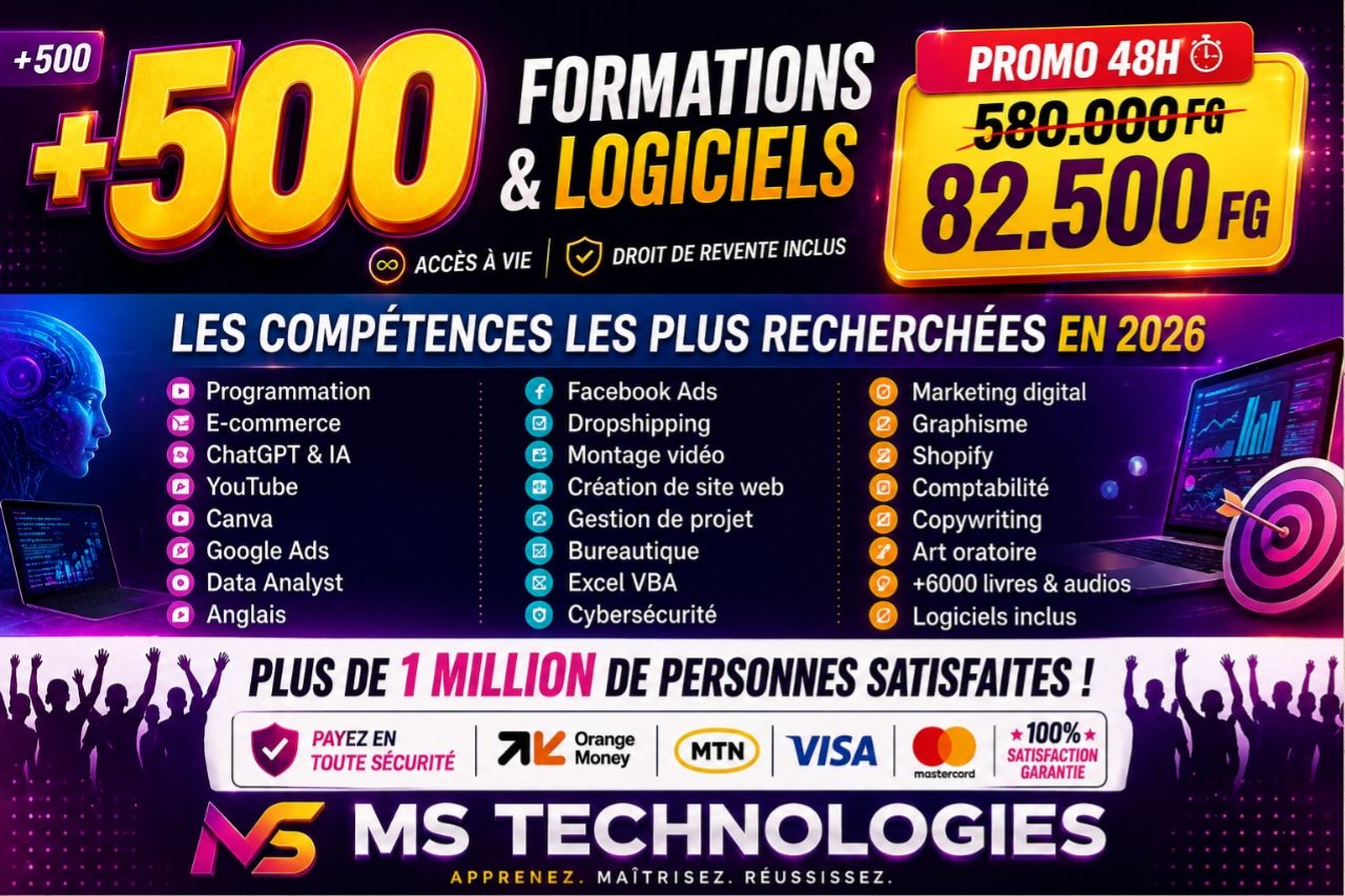 Transformez Votre Carrière Tech avec le Pack +500 Formations Téléchargeable