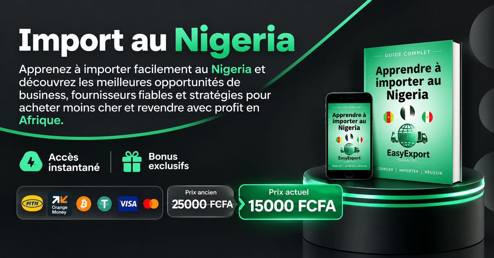 Importer depuis le Nigeria — Guide complet + 335 fournisseurs vérifiés + Plan 7 jours