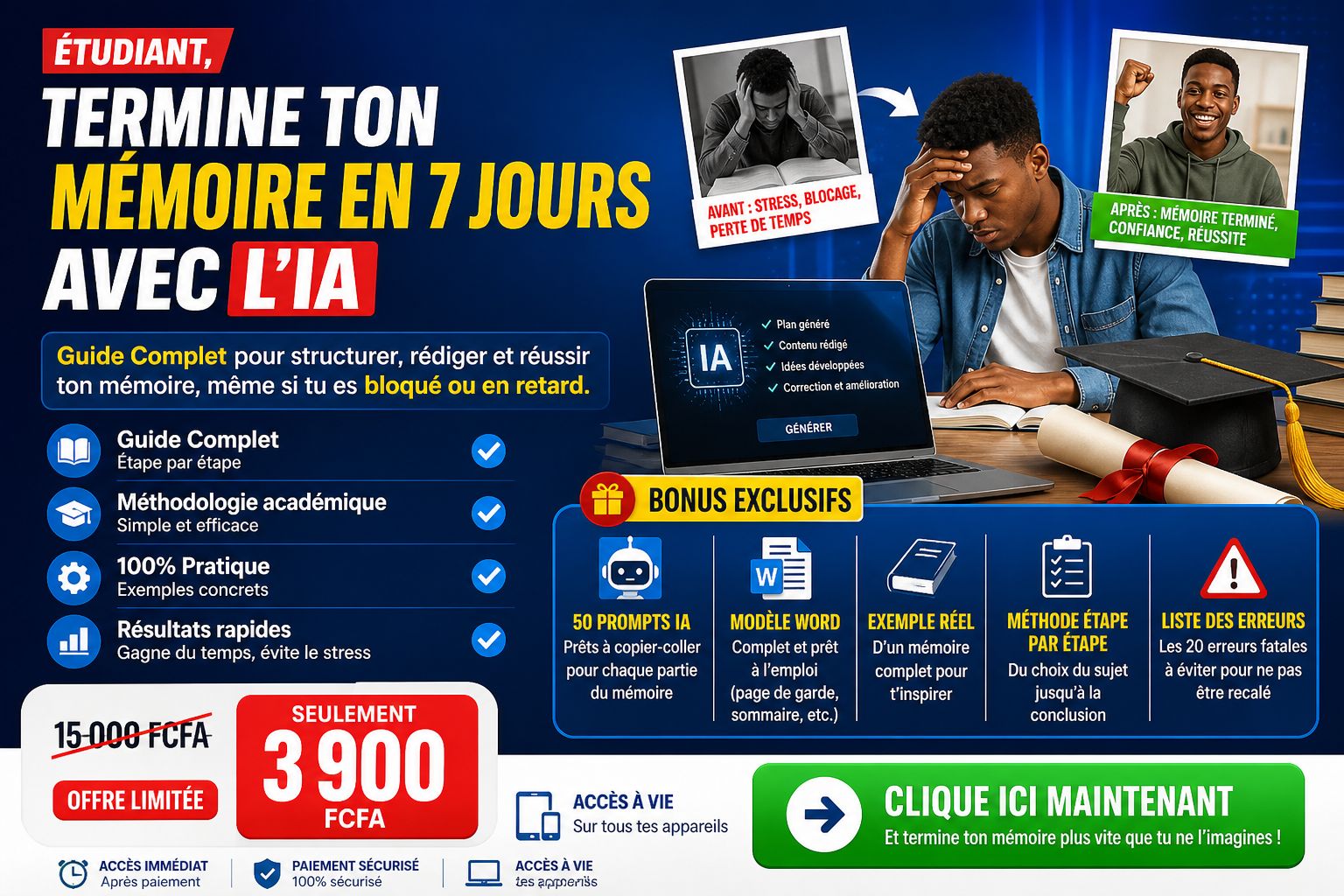 Guide : Mémoire Prêt en 07 Jours 🎓