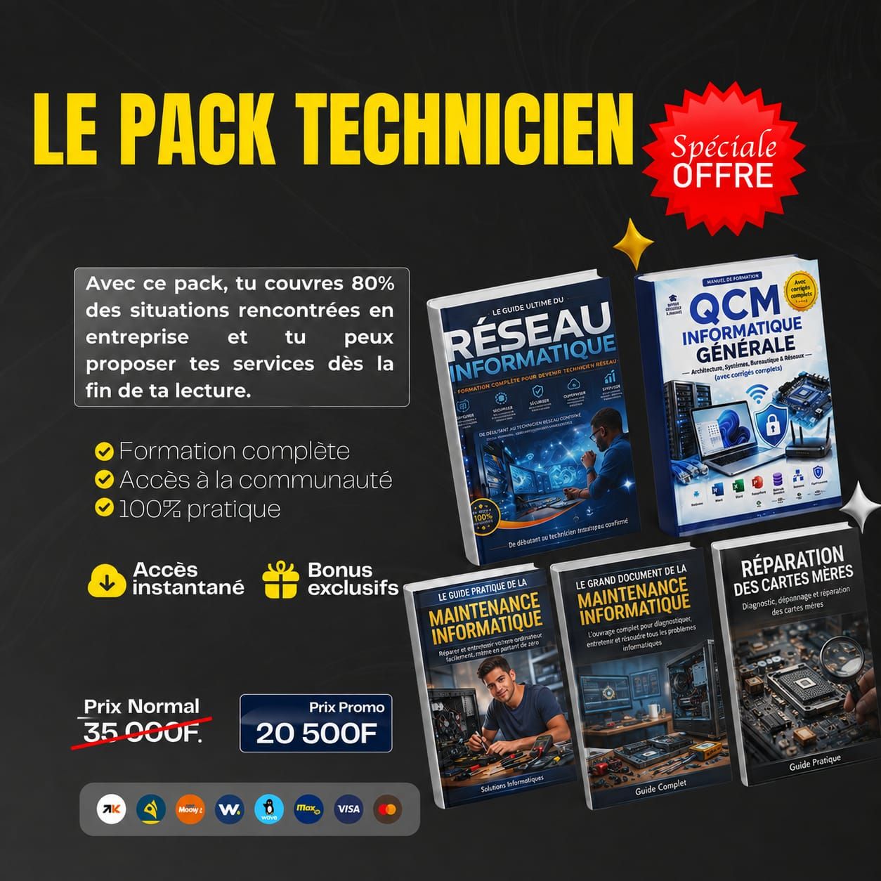 Pack Expert Technicien — Maintenance, Réseau et Carte Mère