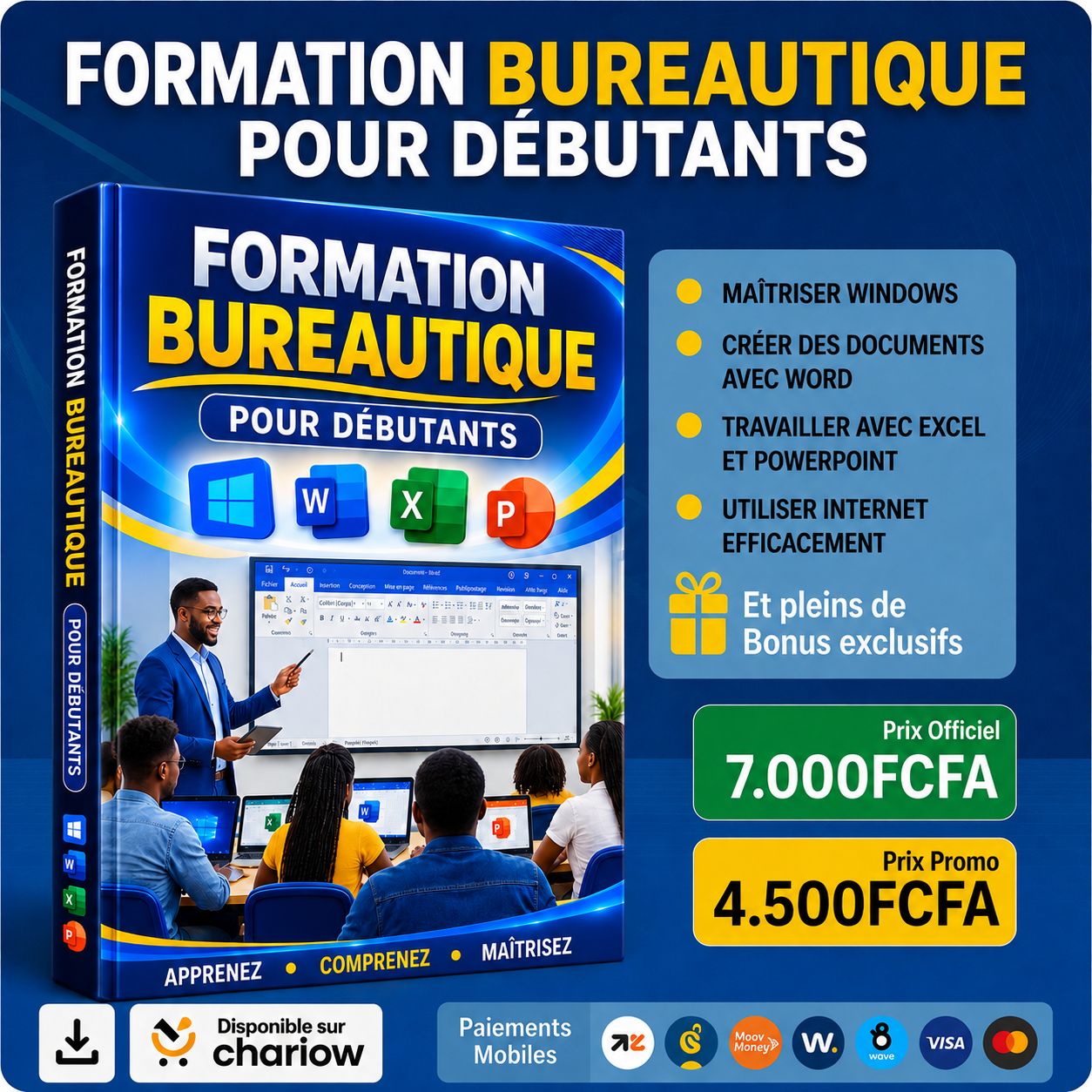 Maîtrisez Windows, Word, Excel, PowerPoint et Internet : Formation Complète Débutant