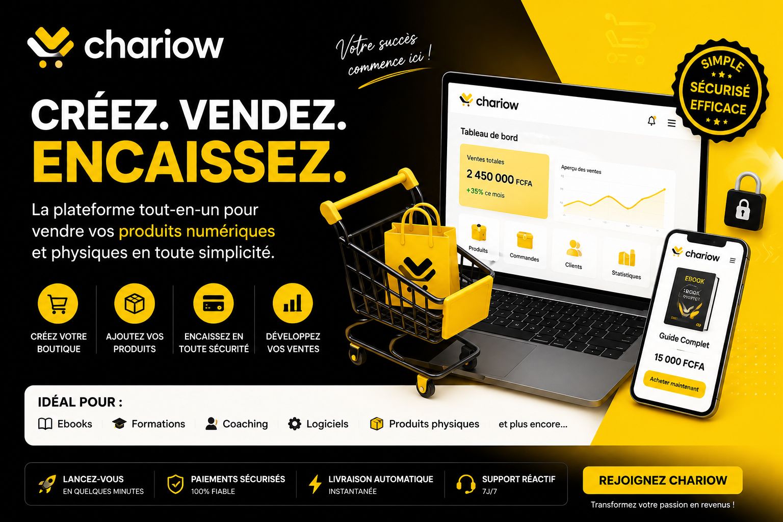 COMMENT GAGNER DE L'ARGENT AVEC CHARIOW : CRÉER ET CONFIGURER SA BOUTIQUE DE A À Z