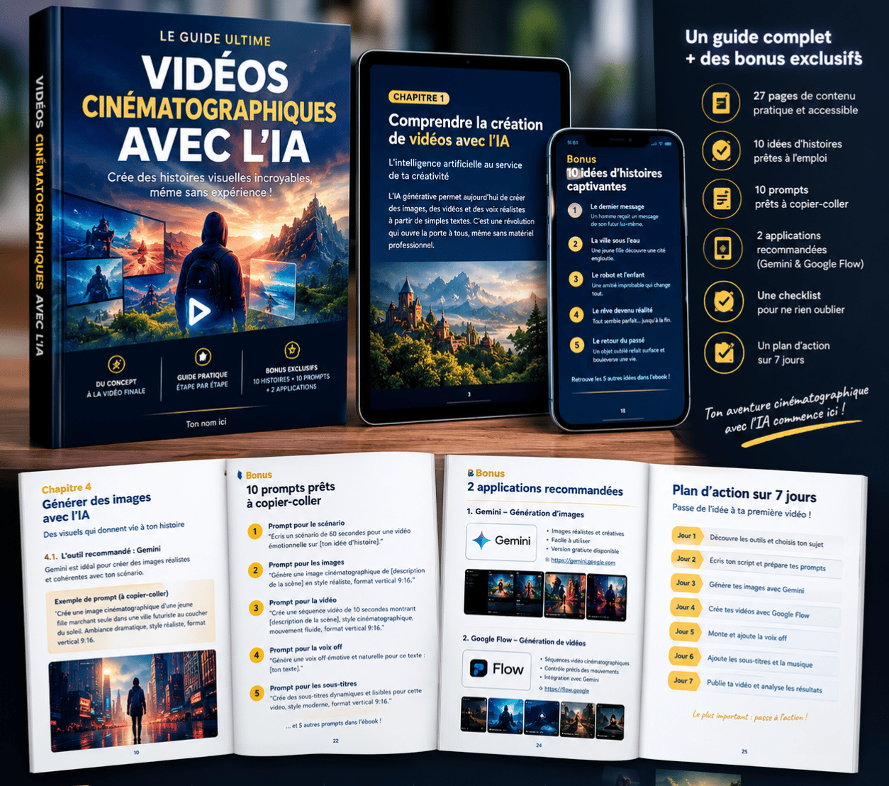 Vidéo cinématographique avec l'IA