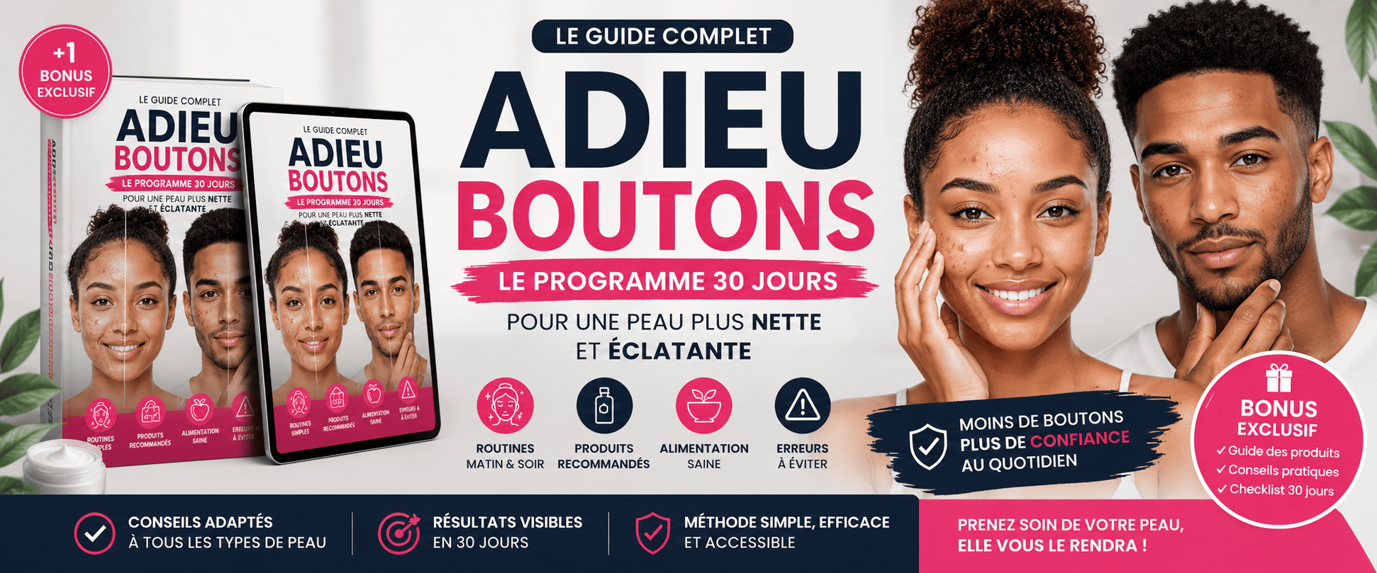 Guide "Peau sans boutons en 30 jours