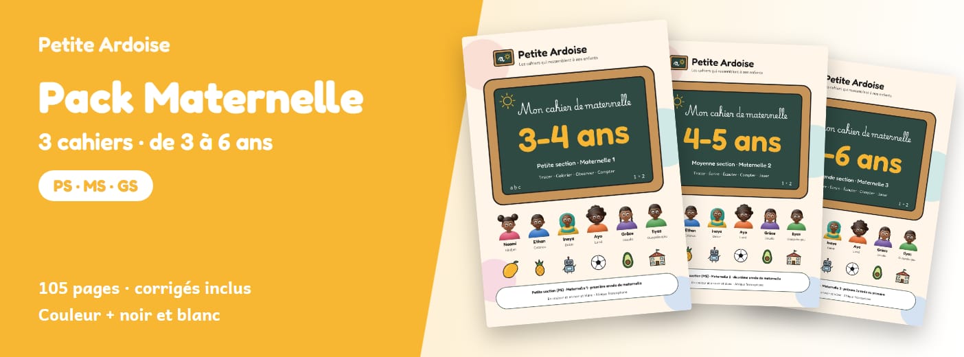 Pack Maternelle (3 cahiers, 3-6 ans)