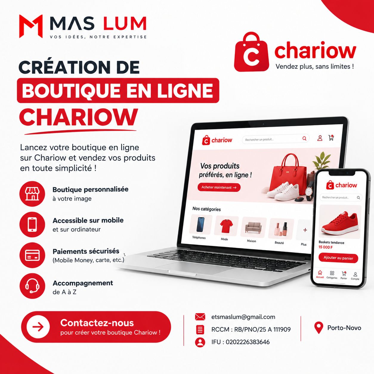SERVICE DE CRÉATION DE BOUTIQUE EN LIGNE