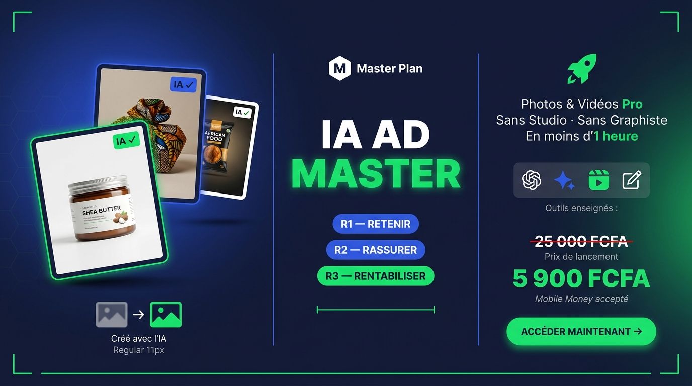 IA AD MASTER "Bêta" : Créez en 5 min des images produit HD et vidéos 4K de qualité professionnelle