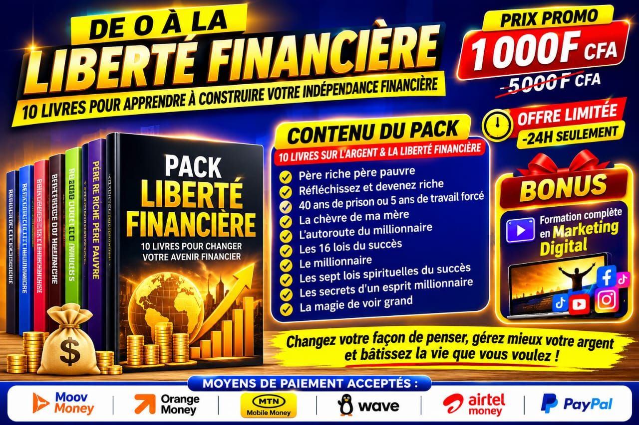 PACK DE 10 LIVRES DE LA LIBERTÉ FINANCIÈRE