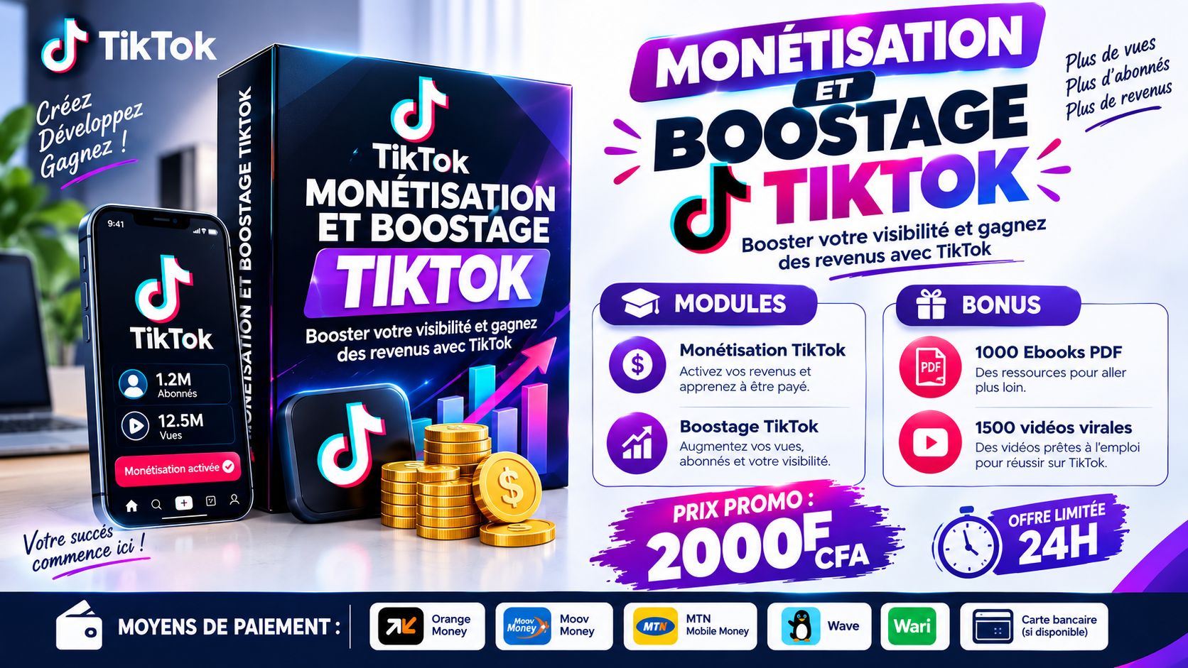 MONÉTISATION ET BOOSTAGE TIKTOK
