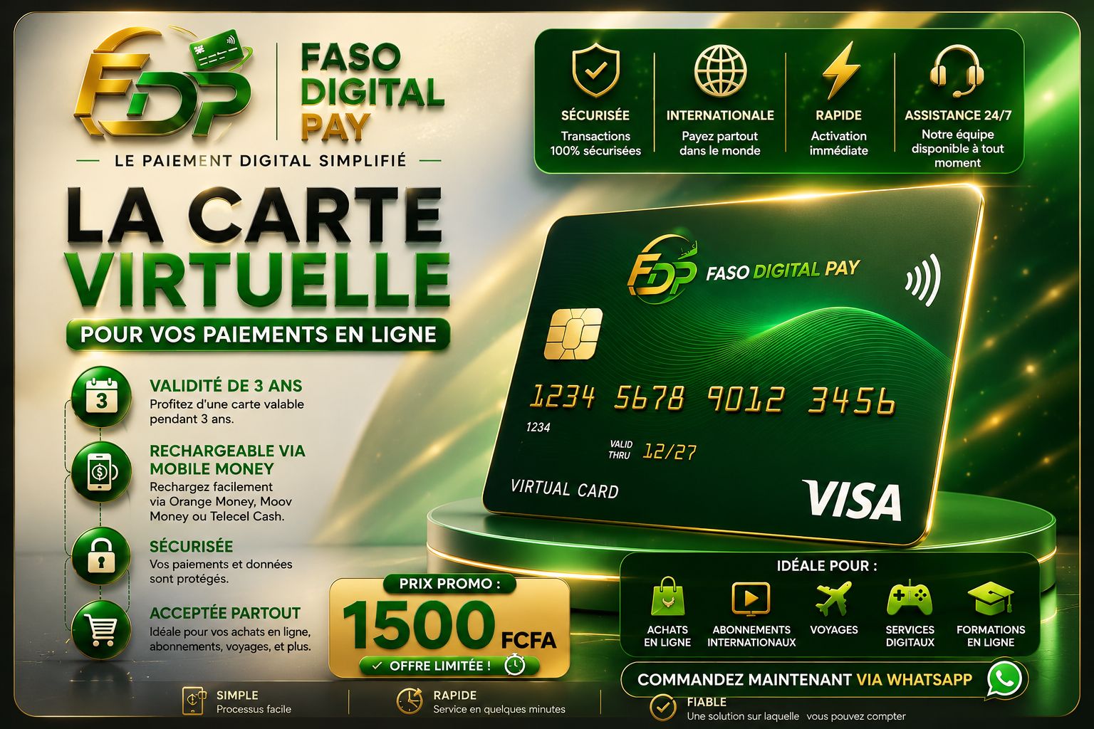 CARTE VISA VIRTUELLE