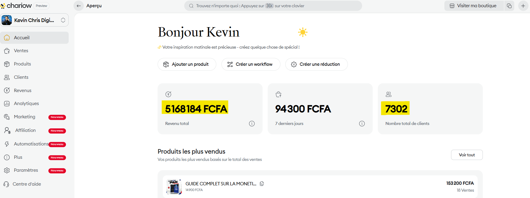 PACK MONETISATION & PRODUITS DIGITAUX
