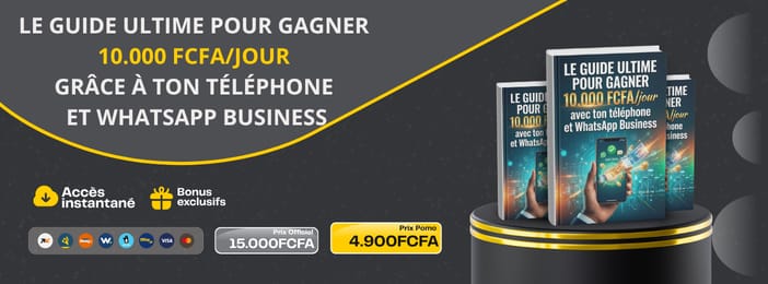 Le guide ultime pour gagner jusqu'à 10.000 FCFA/jour grâce à ton téléphone et WhatsApp Business