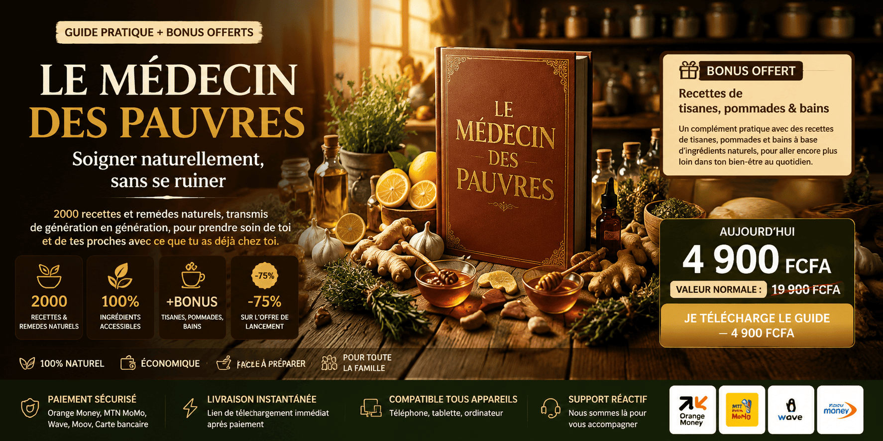 Le Médecin des Pauvres — 2000 Recettes et Remèdes Naturels pour se Soigner sans se Ruiner ✅