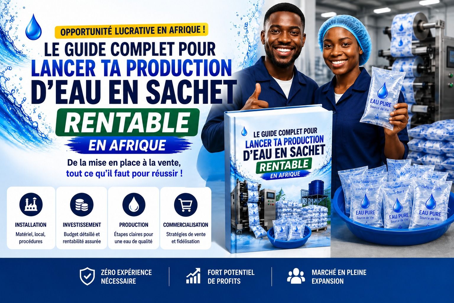 Le Guide Complet pour Lancer ta Production d'Eau en Sachet Rentable en Afrique