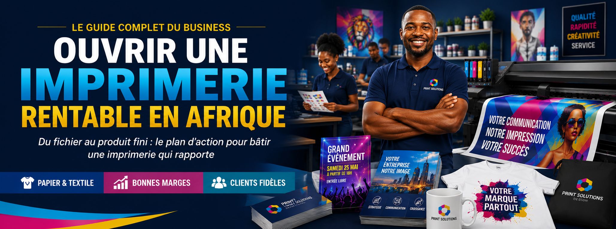 Le guide complet pour ouvrir une imprimerie rentable en Afrique