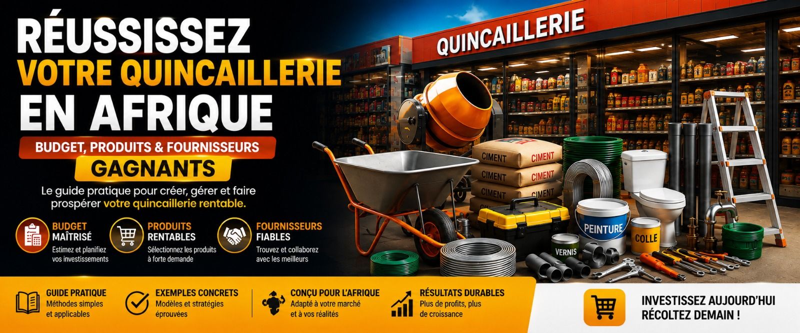 Réussissez votre quincaillerie en Afrique : budget, produits & fournisseurs gagnants