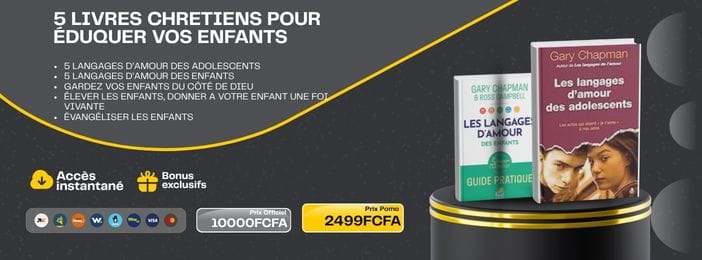 PACK DE 5 LIVRES CHRETIENS POUR EDUCATION DES ENFANTS