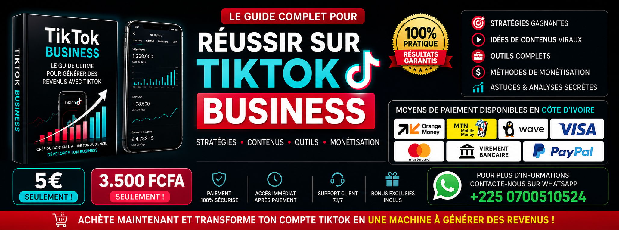 TIKTOK BUSINESS: Le GUIDE COMPLET pour  Gagner sa vie sur TIKTOK
