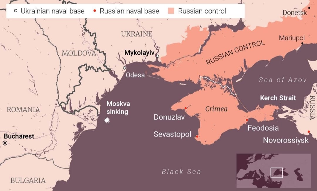 CARTE GÉOPOLITIQUE RUSSIE–UKRAINE : MER NOIRE