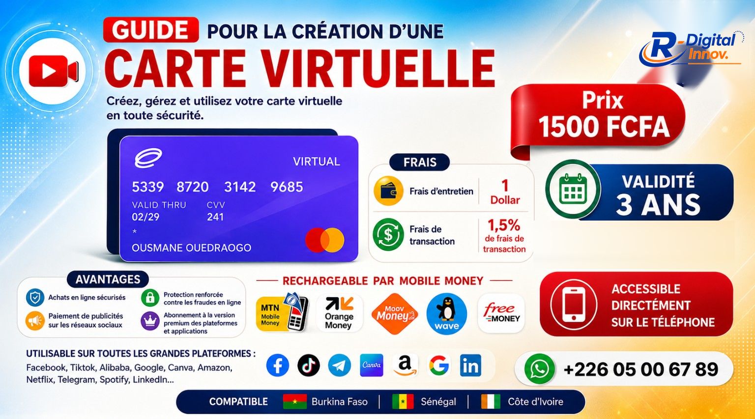 Guide pour la création de votre Carte Virtuelle