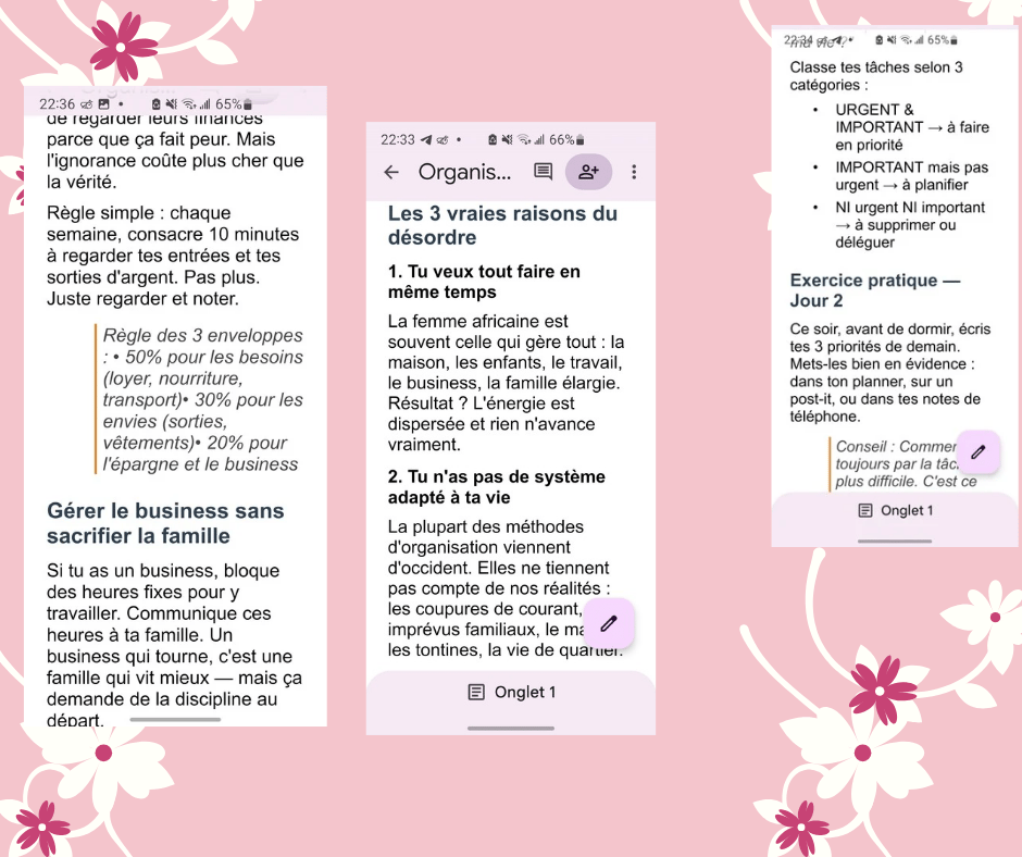 Organise ta vie en 7jours