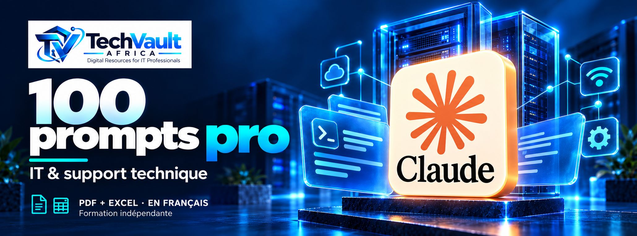 100 prompts pro : IT et support technique — Collection TechVault Africa