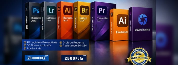 Adobe COMPLET Paiement unique. Accès immédiat.
